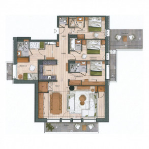 Апартаменты Falcon Lodge A20 Мерибель