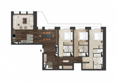 Апартаменты Atmosphere 302 Куршевель 1850