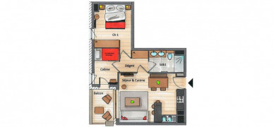 Apartment Mammoth Lodge D08 Courchevel 1650