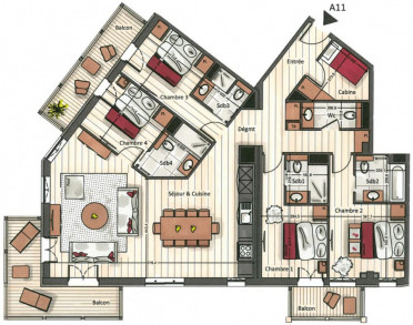 Apartment Pattar Courchevel 1650